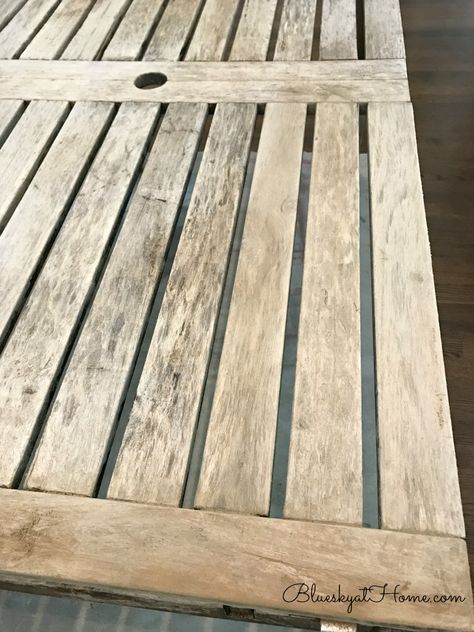 Refinish Teak Table, Restoring Teak Outdoor Furniture, Patio Table Redo, Outdoor Wood Dining Table, Outdoor Wood Table, Wood Patio Table, Teak Table Outdoor, Refinished Table, Old Wood Table