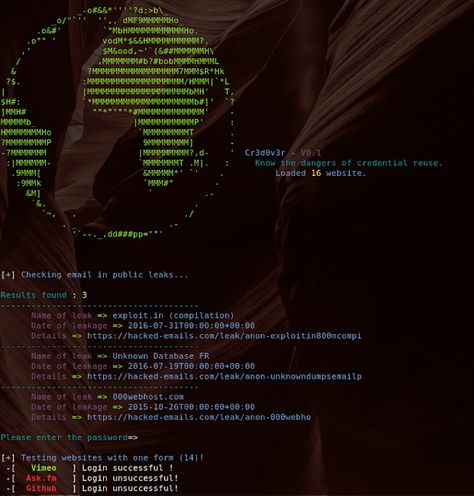 Cr3dOv3r - Know The Dangers Of Credential Reuse Attacks - KitPloit - PenTest Tools for your Security Arsenal ☣ Best Hacking Tools, Learn Hacking, Cthulhu Art, Hacking Tools, Wifi Hack, Hacking Books, Creative Writing Classes, Learn Computer Coding, Technology Hacks