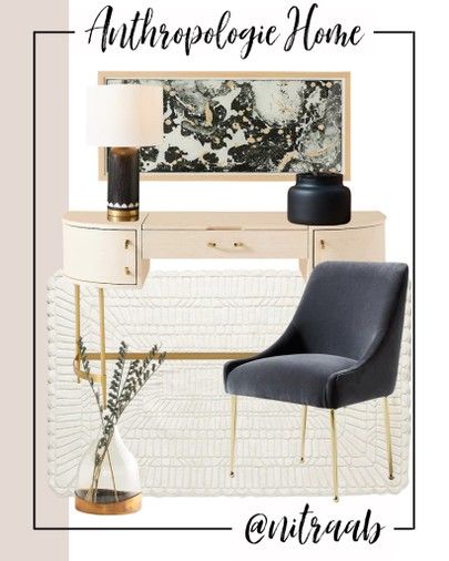 Anthropologie Home Office Decor ✨ #anthropologie #anthropologiehome #homeoffice #homeofficedecor #office #officedecor #LTKSeasonal #LTKhome Anthropologie Desk, Desk Inspired, Storage Vanity, Sunroom Ideas, Anthropologie Home, Office Inspo, Vanity Desk, Home Office Decor, Office Desk