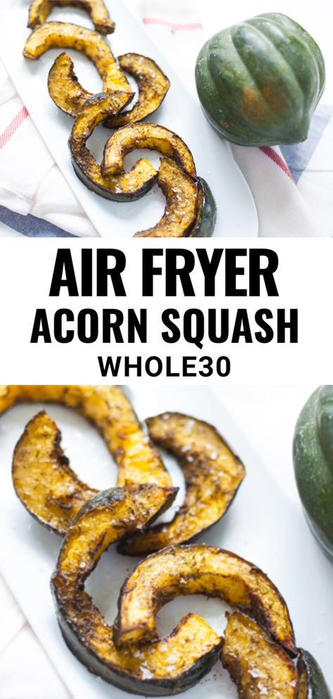 Paleo Air Fryer, Air Fryer Acorn Squash, Keto Holiday Recipes, Autumn Side Dishes, Acorn Squash Recipes, Asparagus Recipes, Keto Holiday, Healthy Fall, Acorn Squash