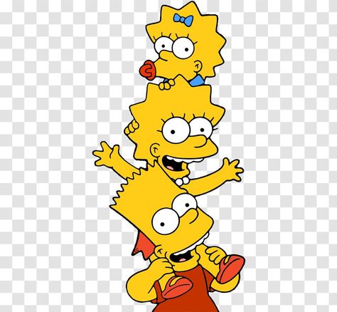 Bart Lisa And Maggie Tattoo, Maggie Simpson Tattoo, Bart Simpson Drawing, Bart And Lisa, Car Crafts, Simpsons Party, Png Material, Simpsons Tattoo, Simpsons Drawings