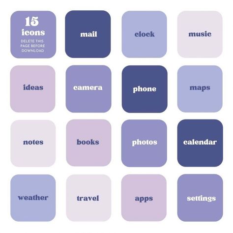 Very Peri iPhone Icon Set - Love Periwinkle? This post is all about Very Peri including 7 FREE & Fun Very Peri Canva Templates! #CanvaTemplates #Canva #Periwinkle #VeryPeri Social Media Branding Design, Color Design Inspiration, Periwinkle Color, Blue Palette, Very Peri, Ios App Icon Design, Canva Tutorial, Ios App Icon, Aesthetic Phone