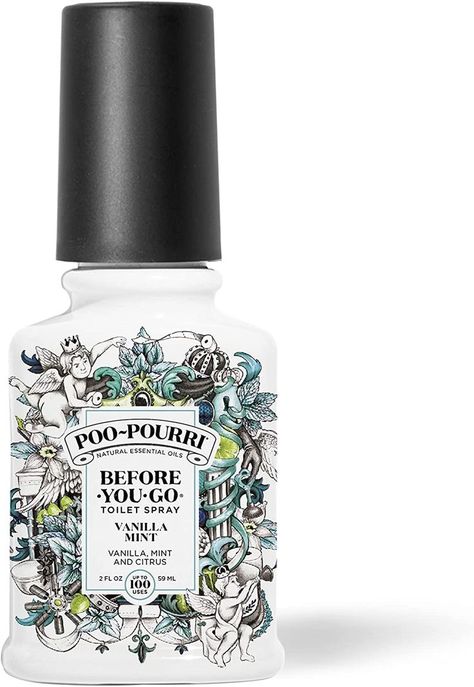 Poo-Pourri Before-You-go Toilet Spray, Vanilla Mint Scent, 2 Fl Oz https://amzn.to/3EPqYUu Poo Pourri Spray, Natural Shampoo And Conditioner, Bathroom Spray, Bathroom Odor, Toilet Spray, Popular Scents, Lavender Spray, Lavender Vanilla, Bathroom Smells