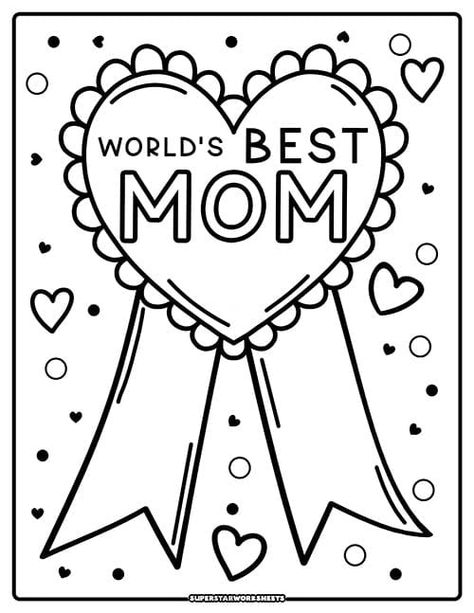 Mother's Day Coloring Pages - Superstar Worksheets Happy Mothers Day Coloring Pages, Mothers Day Worksheets, Outline Coloring Pages, Sunday School Coloring Sheets, Mothers Day Coloring Sheets, Mom Coloring Pages, Small Poems, Mothers Day Coloring Pages, Mothers Day Poems