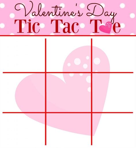 Make this adorable DIY Tic Tac Toe Valentine in just a few minutes with this free printable. Tic Tac Toe Valentine, Valentine Template, Diy Valentines Cards, Class Valentines, Printable Valentines Cards, Preschool Valentines, Valentine's Day Printables, Valentine Activities, Printables Free Kids