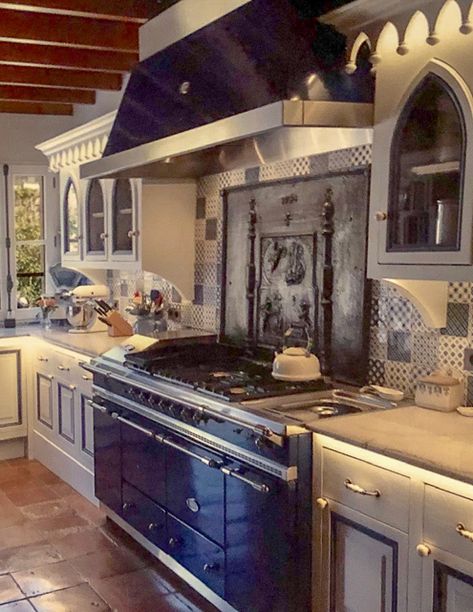 Tiny Galley Kitchen, Unused Fireplace, Refractory Brick, Stove Backsplash, Fireplace Grate, Rustic Kitchen Cabinets, Fire Places, French Country Design, Dream Kitchens Design