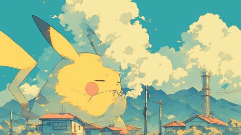 Making Clouds, Cute Wolf Drawings, Pokemon Backgrounds, Cool Pokemon Wallpapers, Pikachu Wallpaper, Pokemon Gif, Pokemon Images, Drawing Wallpaper, Cute Pokemon Wallpaper