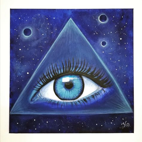 Witchy Painting Ideas Easy, Hippie Painting Ideas Easy Canvas, Third Eye Painting, Eyes Spiritual, Diy Drawing, Hippie Painting, Witchy Crafts, Paint Night, Acrylic Painting For Beginners