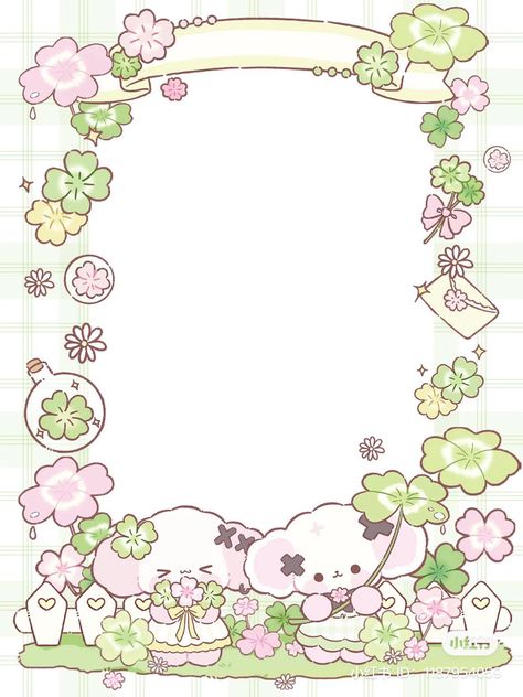 Kawaii Writing Paper, Kawaii Borders Frames, Kotak Bento, Memo Pad Design, Writing Paper Printable Stationery, Desain Buklet, Note Writing Paper, Memo Notepad, Memo Paper