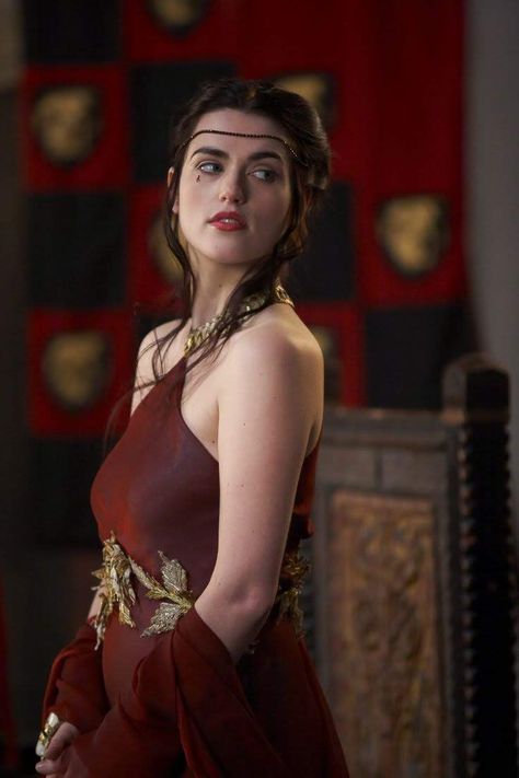 Merlin Episodes, Kate Mcgrath, Morgana Le Fay, Colorful Gown, Merlin Morgana, Lena Luthor, Katie Mcgrath, Medieval Dress, Supergirl