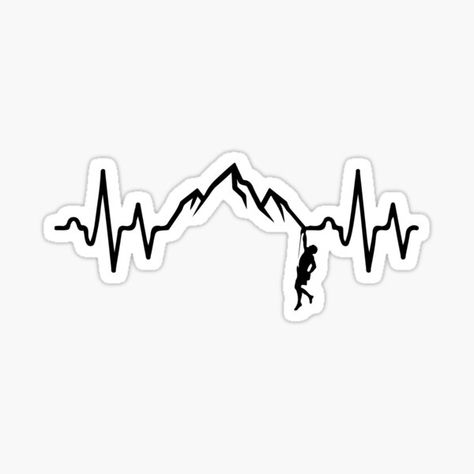 Climbing Tattoo Ideas Simple, Rock Climber Tattoo, Bouldering Tattoo Ideas, Rock Climbing Tattoo Simple, Rock Climbing Tattoos, Rock Climbing Embroidery, Rock Climbing Stickers, Rock Climbing Tattoo Ideas, The Climb Tattoo