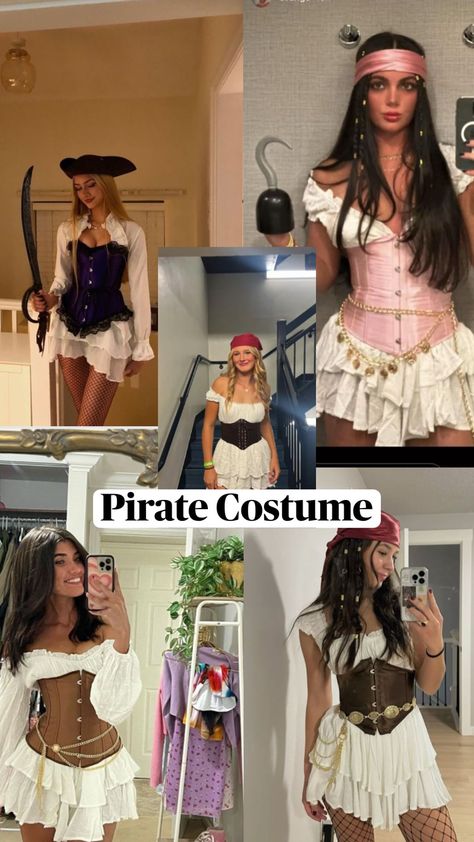 Pirate Costumes, Kostum Halloween, Cute Group Halloween Costumes, Classy Halloween Costumes, Matching Halloween Costumes, Trio Halloween Costumes, Hot Halloween Outfits, Pirate Halloween Costumes, Halloween Coustumes