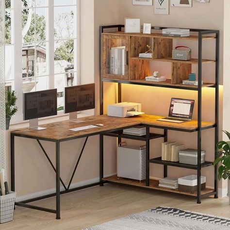 💥💥 Make your work space clutter free with our modern design "Aviyon Computer Desk" ✅️Multiple storage shelves provide sufficient space ✅️ Dimension: Length ( main shelf L-58'' and rack side L-42"), Height 60'' and Depth (main shelf D-22'' and rack side D-20") ✅️ Customization Available ✅️FREE DELIVERY ACROSS PAKISTAN🚚 ✅️ Shop Now: https://creativehomefurnishing.com/products/aviyon-computer-desk #homeoffice #computerdesk #gamingsetup #gamingdesk #workspaceorganizer #interiordesign #stud... U Shaped Gaming Desk, Desk With Bookshelf, Gaming Desk With Storage, Tv Stand Bookshelf, Storage Bookshelf, L Shaped Corner Desk, Gaming Computer Desk, Entry Furniture, Led Bed Frame