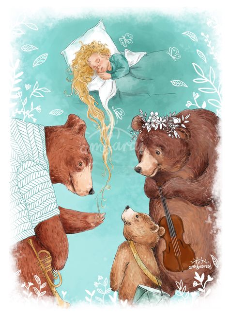 The Never Ending Story, Nursery Rhyme Characters, Fairy Tale Story, Goldilocks And The Three Bears, The Three Bears, Three Bears, Stuff To Draw, Forest Friends, Nursery Rhyme