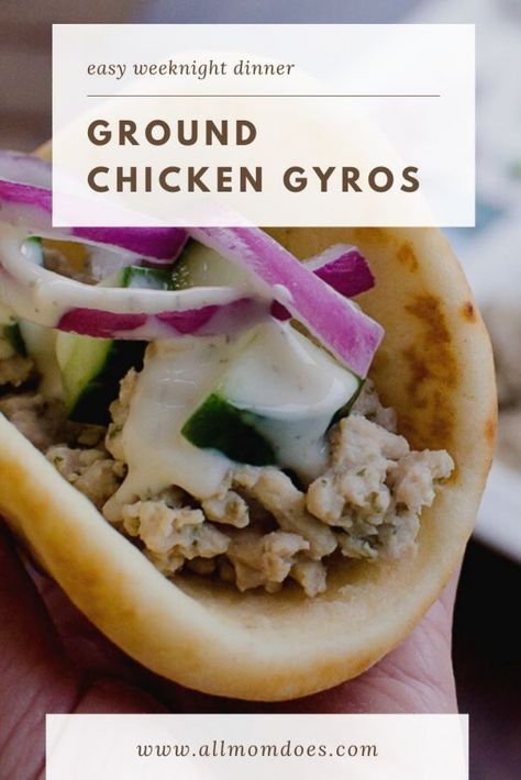 Ground Chicken Pita Recipes, Ground Chicken Recipes Greek, Ground Chicken Gyros, Ground Chicken Meal Ideas, Greek Ground Chicken Recipes, Best Ground Chicken Recipes, Ground Chicken Recipes For Dinner Easy, Dinner Ground Chicken, Kids Friendly Meals