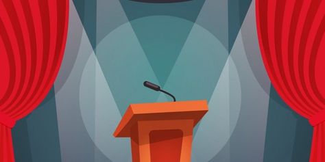 Five Tips For Public Speaking Like A Pro Spotlight On Stage, Red Curtain Background, Informative Speech Topics, Public Speaking Quotes, Background Stage, Curtain Background, Circle Garland, Public Speaking Tips, Stage Background