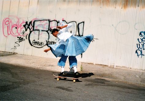 Rise and Grind: Beatrice Domond | SSENSE UK Rise And Grind, Missing My Friend, Black Thunder, Blue Thunder, Prada Dress, Rise N Grind, Rose Jeans, Blue Panels, Ader Error