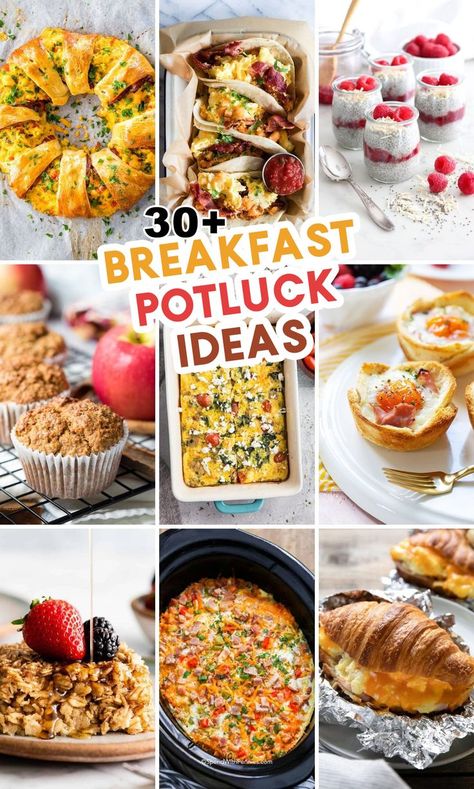 Going to a breakfast potluck? Work breakfast party? These easy and portable brunch/breakfast potluck dishes are PERFECT! Potluck Breakfast Recipes, Breakfast Potluck Ideas, Brunch Favorites, Breakfast Potluck, Easy Breakfast Dishes, Work Breakfast, Cheap Breakfast, Easy Potluck, Menu Sarapan Sehat