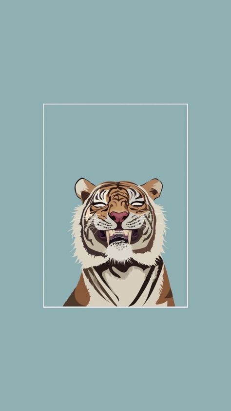 Tiger Wallpaper, A Tiger, Frame, Blue