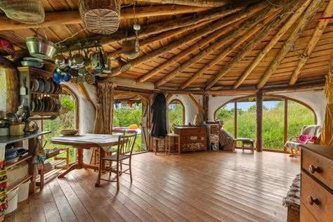 Photo 3 of 10 in A Whimsical, Off-Grid Dwelling Fit for a Hobbit Asks $456K in Wales - Dwell Casa Hobbit, Straw Bale House, Eco Buildings, Earthship Home, Mud House, Earth Sheltered, Natural Homes, Cob House, Hobbit House