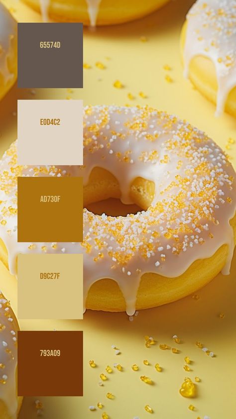 Colors:
65574D
E0D4C2
AD730F
D9C27F
793A09 Glazed Donuts, Branding Resources, Color Meanings, Brand Color Palette, Donut Glaze, Out Of Focus, Brand Kit, In Focus, White Glaze