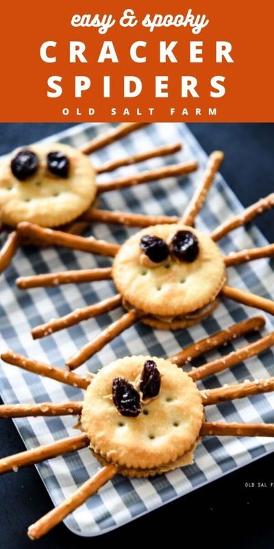 Spooky Peanut Butter Cracker Spiders...a FUN Halloween snack! Make these adorable spiders in just a few minutes. They're perfect for parties, snacks, and school lunches. #halloweensnacks #hallloweentreats #halloweenpartyfood #halloweenfood #halloweenrecipes #easyhalloweenideas #easyhalloweenrecipes #halloweenforkids #ritzcrackers Meltaway Cookies Recipe, Lemon Meltaway Cookies, Lemon Meltaways, Fun Halloween Snacks, Peanut Butter Crackers, Meltaway Cookies, Gluten Free Pretzels, Halloween Snack, Halloween Treats For Kids