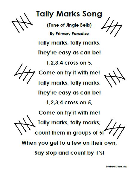 For a moment I thought this was a doctor who thing. Like how the hell did all these get here? <-- I did the same thing... Math Songs For Kindergarten, Tally Marks Kindergarten, Math Poems, 100 Day Plan, Math Songs, Classroom Songs, Prek Math, Tally Marks, Math Number Sense