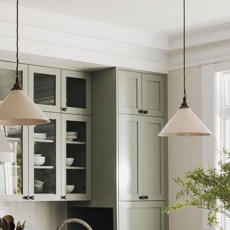 Caitlin Flemming Design on Instagram: "The most asked about and one of my favorite paint colors for kitchens that never feels dated - Pigeon by @farrowandball ✨#caitlinflemmingdesign #interiordesign #interior #interiors #kitchendesign #kitchen #home #homedesign #homesweethome" Paint Colors For Kitchens, Colors For Kitchens, Walmart Kitchen, Style Plants, Instagram Kitchen, Kitchen Pantry Design, Favorite Paint Colors, Kitchen Paint Colors, Favorite Paint