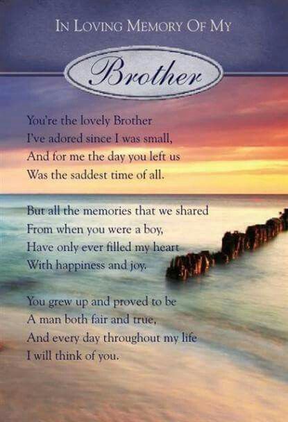 Brother Poems, Birthday In Heaven Quotes, Missing My Brother, Remembrance Poems, Brothers Keeper, Missing You Brother, Memorial Table, Brother Birthday Quotes, Happy Birthday In Heaven