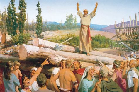 Prophets, ancient-Noah Mormon Beliefs, Noah Building The Ark, Noah's Ark Bible, Follow The Prophet, Genesis 6, Noah S Ark, Bible Pictures, Ayat Alkitab, Churches Of Christ