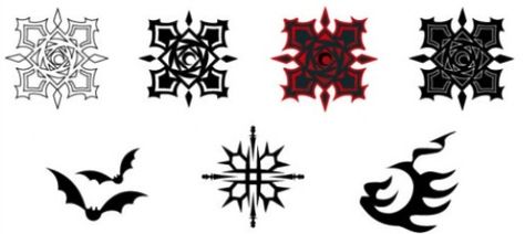 All Vampire Knight Symbols Vampire Knight Zero Tattoo, Vampire Knight Tattoo Ideas, Vampire Knight Symbol, Anime Symbols Tattoo, Vampire Knight Tattoo, Vampire Symbols, Knight Symbol, Anime Vampire Knight, Anime Symbols