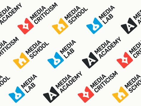 Media Academy academy negative space pen house lab leavingstone typography logotype letter monogram symbol mark logo Media Logo Ideas, Umbrella Branding, Branded House, Logo System, Logo Family, Brand System, Academy Logo, Dynamic Logo, Lab Logo