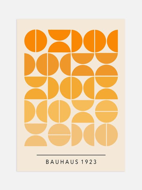 Orange Semi Circles Bauhaus Poster – Luxe Poster Co Bauhaus Artwork, Bauhaus Graphic Design, Bauhaus Graphic, Bauhaus Posters, Circle Poster, Minimalist Layout, Minimalist Typography, Bauhaus Poster, Bauhaus Style