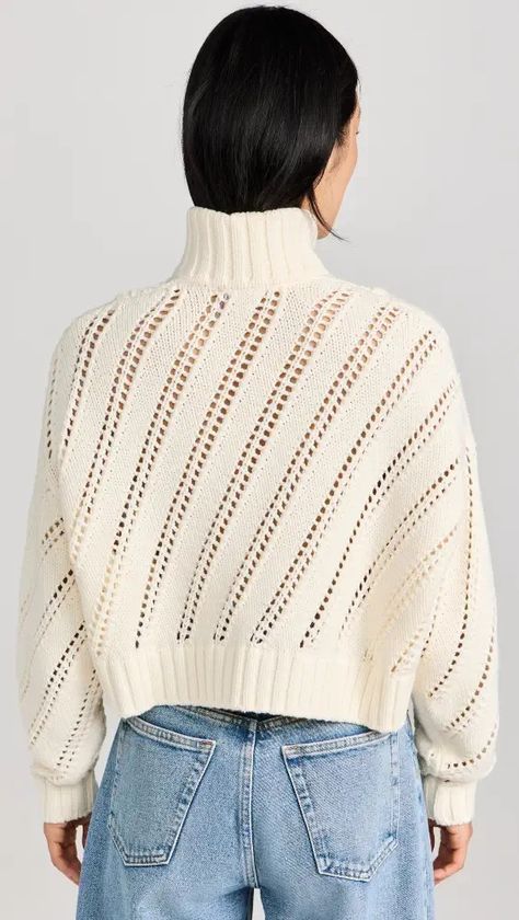 STAUD | Shopbop Statement Sandals, Camel Sweaters, Ivory Sweater, Sweater Crop, Knitting Women, China Fashion, Cropped Sweater, The Hamptons, Size Clothing