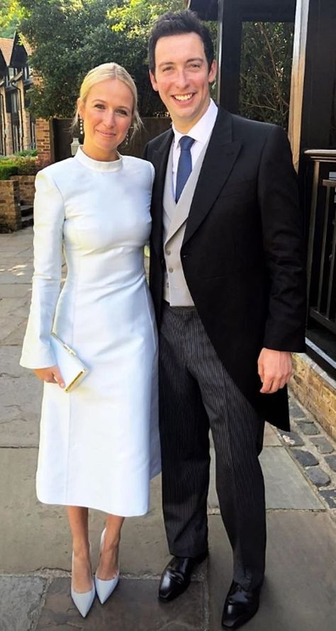 Saying yes to the dress: Misha, pictured with fiance Mikey Hess, said that designing her own wedding gown has been a 'lengthy' but special process Suits Actress, Misha Nonoo, Valentino Gowns, Bridal Design, Saying Yes, Cool Blonde, Husband Shirts, Princess Eugenie, Tulle Gown