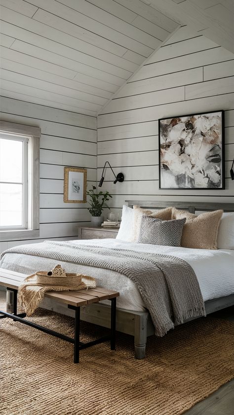 22 Rustic Bedroom Ideas: Modern, Cozy, Farmhouse, and Aesthetic Decor for Small Rooms Modern Cozy Farmhouse, Rustic Bedroom Ideas, Bedroom Ideas Modern, Country Designs, Farmhouse Master, Romantic Retreat, Aesthetic Space, Farmhouse Boho, Aesthetic Decor