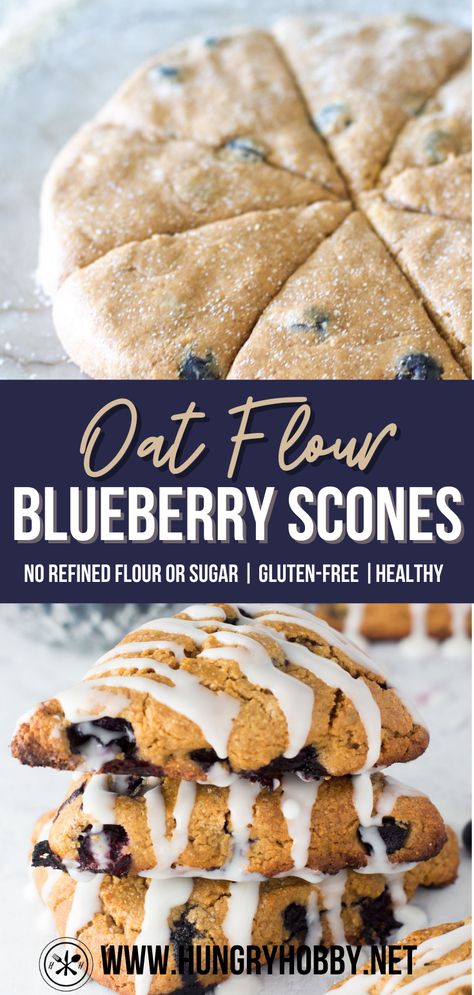 Oat Flour Scones, Oat Flour Blueberry Muffins, Healthy Scones, Oat Scones, Oatmeal Flour, Oat Flour Recipes, Oat Breakfast, Blueberry Oat, Gf Breakfast