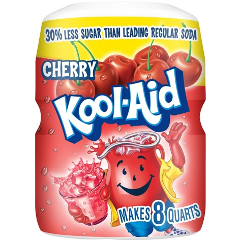 Kool-Aid Sugar-Sweetened Cherry Artificially Flavored Powdered Soft Drink Mix, 19 oz Canister - Walmart.com Kool Aid Flavors, Grocery Store Food, Cherry Drink, Free Coupons By Mail, Bulk Shopping, Kool Aid Man, Strawberry Drinks, Strawberry Powder, Coupons By Mail