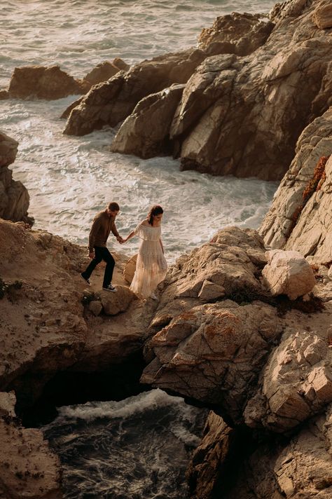 Big Sur Engagement Photos, Beach Wedding Pics, Big Sur Engagement, Big Sur Coastline, Fun Wedding Pictures, Proposal Photoshoot, Destination Engagement, Big Sur California, Most Romantic Places