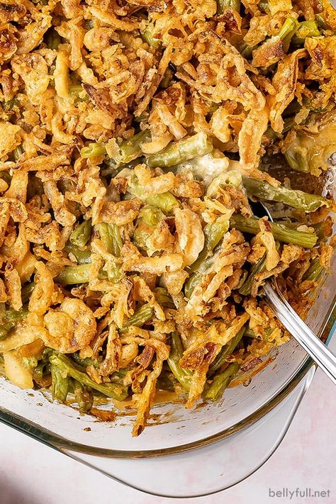 Green Bean Casserole Simple Green Bean Casserole Recipe, Savory Casserole, Easy Green Bean Casserole, Canned Green Beans, Cheesy Green Bean Casserole, Green Bean Casserole Recipe, Classic Green Bean Casserole, Green Bean Casserole Easy, Blanching Green Beans