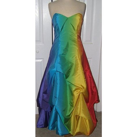 Rainbowcore Fashion, Rainbow Prom Dress, Rainbow Wedding Dress, Rainbow Wedding, Rainbow Outfit, Rainbow Dress, Dressy Dresses, Kinds Of Clothes, Dress Formal