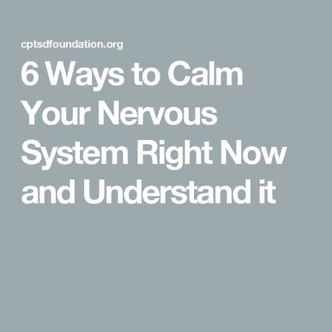 6 Ways to Calm Your Nervous System Right Now and Understand it Ways To Calm Your Nervous System, How To Calm Nervous System, Calming Nervous System, How To Calm Your Nervous System, Calm Your Nervous System, Calming Techniques, Individual Therapy, Feeling Numb, Parasympathetic Nervous System