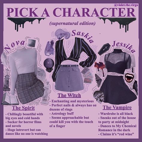 v🥀 on Instagram: “Since I’m way too excited about Halloween: which character are you? I’m definitely Jessika ............................. #niche #nichepage…” Pick A Character, Types Of Clothes, Niche Aesthetic, Which Character Are You, Mood Clothes, 90s Fashion Grunge, Fashion Grunge, Grunge Goth