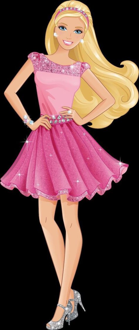 Barbie Theme Kitty Party, Pictures Of Barbie Dolls, Barbie Dress Cake, Barbie Png, Printables Ideas, Princess Barbie Dolls, Barbie Party Decorations, Free Barbie, Barbie Drawing