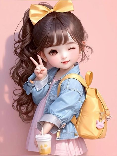 Cute Dolls For Dp, Pretty Backrounds, Girly Dp, Cute Mobile Wallpapers, Photos For Profile Picture, Pics For Dp, Cute Couple Drawings, Cute Couple Cartoon, Cute Cartoon Pictures