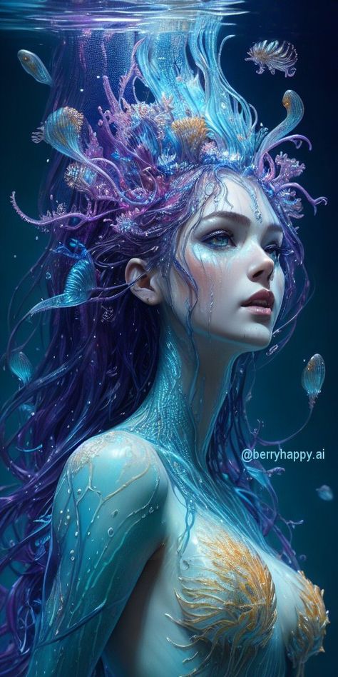 Realistic Mermaid, Mermaid Images, Mermaid Artwork, Fantasy Mermaids, Mermaid Drawings, Mermaid Pictures, Purple Mermaid, Mermaid Tale, Fairy Pictures