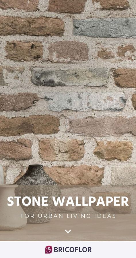 A picture of stone or brick wallpaper Living Room Wallpaper Texture, Bedroom Wallpaper Texture, Wallpaper Living Room Accent Wall, Urban Wallpaper, Bedroom Wallpaper Accent Wall, Sustainable Living Room, Wallpaper Design For Bedroom, Decent Wallpapers, Wall Cladding Panels