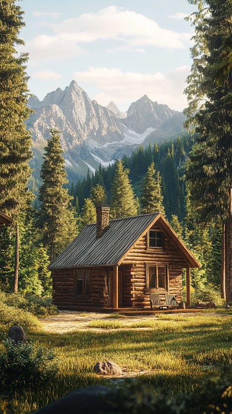 The Cabin in the Woods Wooden Cabin In Forest, Old Wooden Cabin, The Cabin In The Woods, Forest Homes, Old Cabin, Forest View, Wooden Cabins, Cabin In The Woods, Forest House