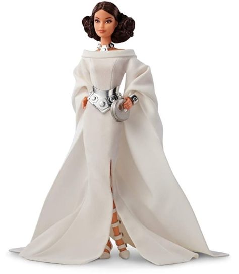 We Interrupt Your 2020 to Bring You These NEXT LEVEL Crazy Star Wars Barbies | the disney food blog Star Wars Princess Leia, Star Wars Princess, White Gown, Princess Leia, Barbie Collector, Barbie Doll, Star Wars, White