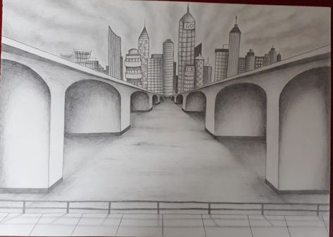 Sky Scrapers Drawing, Sky Scrapers, Cityscape Drawing, Disney Art Drawings, Pencil Shading, Point Perspective, Art Tips, Disney Art, Art Tutorials